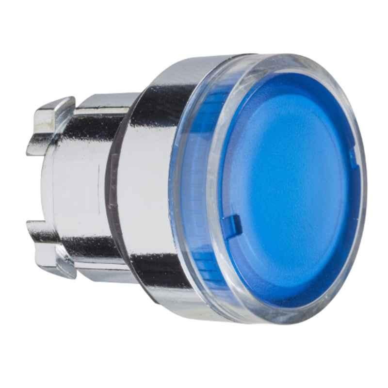 Schneider 22mm Round Blue Flush Illuminated Push Button for BA9S Bulb, ZB4BW36