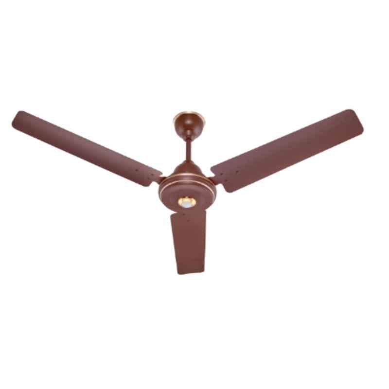 Airelec Gloria 28W 350rpm 5 Star 3 Blade BLDC Ceiling Fan with 0.5W LED and Remote, 2 Years Warranty Sweep: 1200mm Matt Brown AIRCFG4 (Pack of 2)