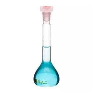Supertek 50ml Borosilicate Glass 3.3 Class-A Transparent Volumetric Flask with NABL Certificate, 72.418.0050
