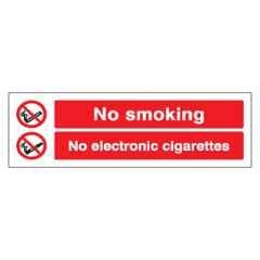 SUNSIGNS 300x100mm Vinyl & Sun Board No Smoking No Electronic Cigarettes Signage, SS0243VNLM1HPIAAG