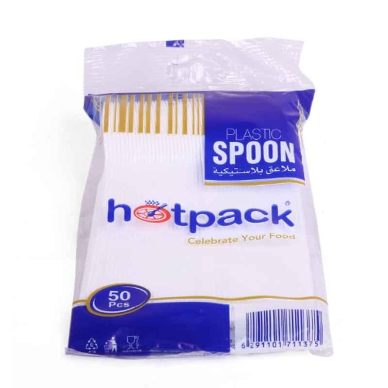 Hotpack 50Pcs Plastic Desert Spoon Set, DSPSHP