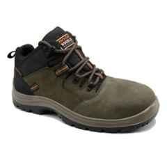 Woodland WL002 Nubuck Leather Olive Green Composite Toe Safety Shoes for Men, Size: 8