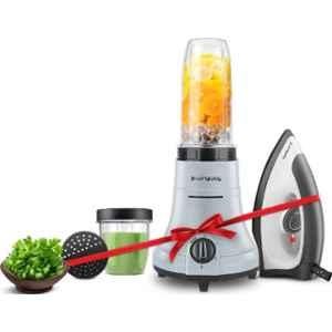 Longway Sage 500W Juicer Mixer Grinder with 2 Jars & Kwid 1100W Dry Iron Combo