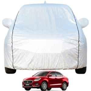 Allextreme Polyester Silver Car Cover with Mirror Pocket for Maruti Swift Dzire 2011 & 2026 Models, PV-MSD01