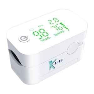 K-Life 1.5V White Fingertip Pulse Oximeter with OLED Display, FTP-102