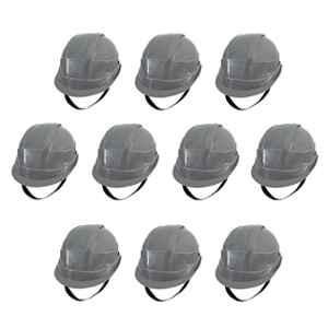 Ladwa Polymer Grey Heavy Duty Safety Helmet with Adjustable Ratchet, LSI-DHG-10, Size: Free (Pack of 10)