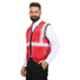Club Twenty One Workwear Dixon Polyester Red Safety Reflective Vest Jacket, 1004, Size: XL