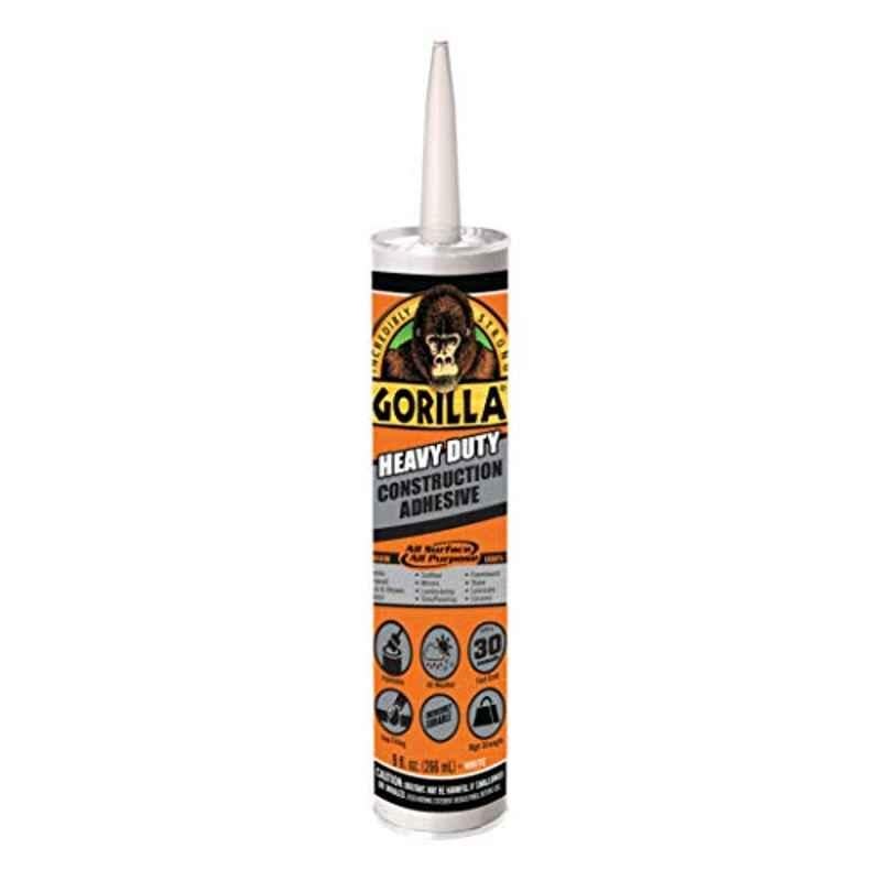 Gorilla 9 Oz White Heavy Duty Construction Adhesive, 8010001