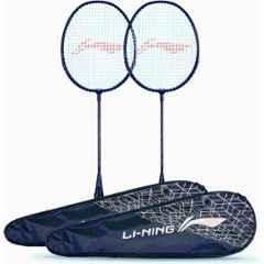 Li-Ning Mega Power MP 9 90g Multicolour Strung Badminton Racquet with Full Cover (Pack of 4)