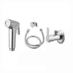 Fastgear ABS & Stainless Steel Silver Chrome Finish Health Faucet Set, FG2333