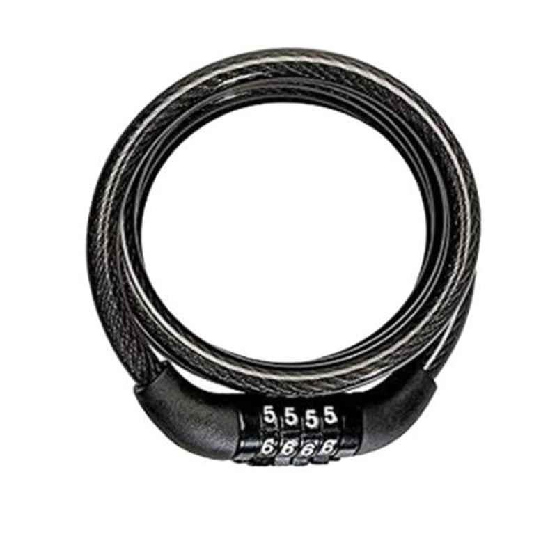Love4ride 4 Digit Number Black Steel Cable Lock