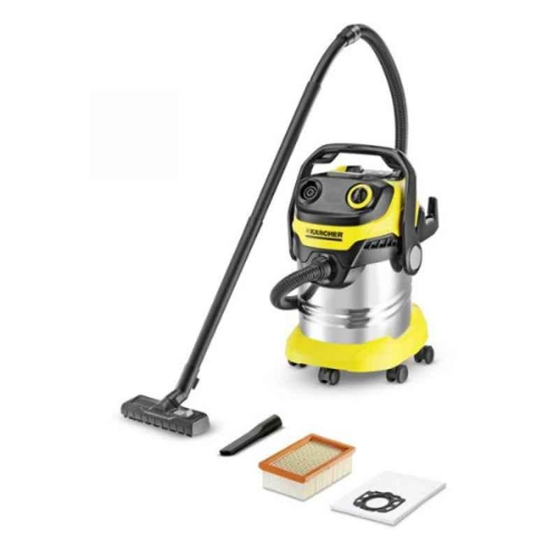 Karcher WD 5 Premium 1000W 25 Liter Yellow Multi-Purpose Vacuum Cleaner, 13482350