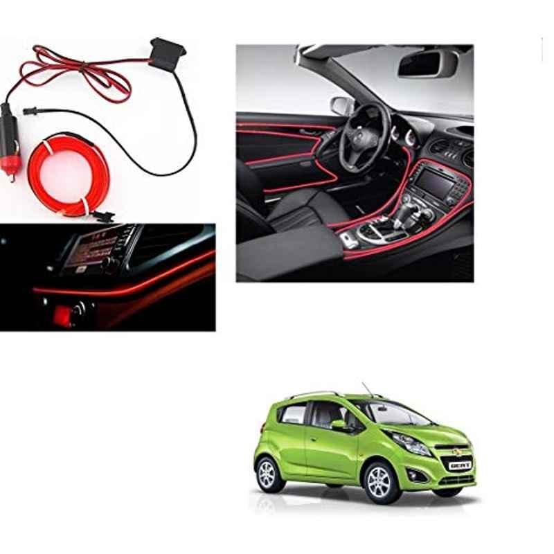 Kozdiko 12V 5m Red Car Interior Decor Neon Strip Light for Chevrolet Beat, Koz-90122