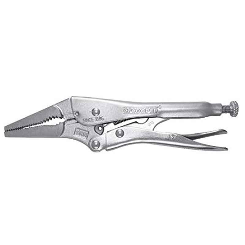 Cf Cooper Locking Pliers, Long Nose With Wire Cutter 9 Inch/225mm