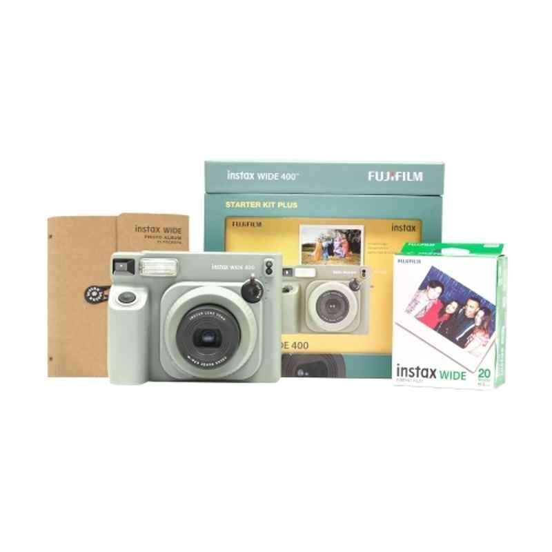 Fujifilm Instax Wide 400 95mm Green Instant Colour Photo Camera Starter Kit Plus with 20 Pcs Shots