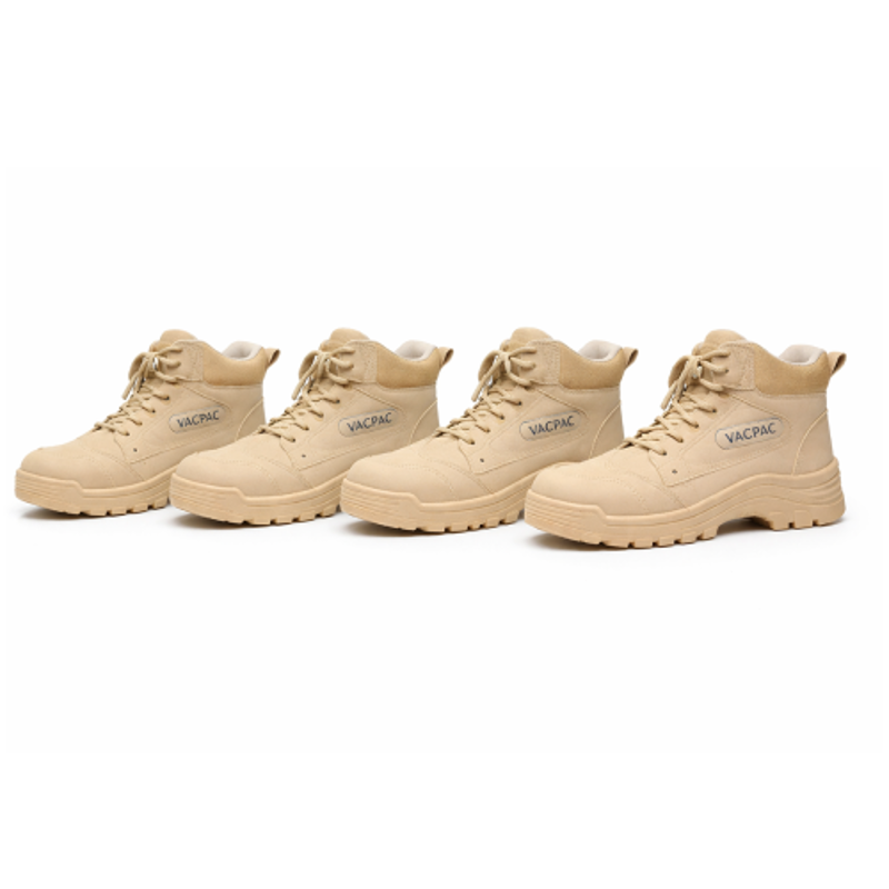 VACPAC Leather Steel Toe Brown High Top Safety Shoes, Size: 11 (Pack of 4)