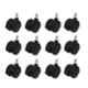 Nixnine Standard Office Revolving Chair Replacement Wheels with Lock, LK_BLK_12PS (Pack of 12)