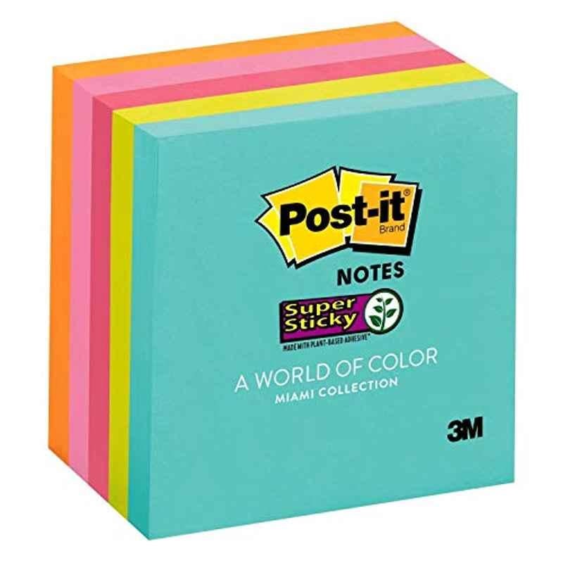 Post-it 5 Pcs 3x3 inch 90 Sheets Super Sticky Note Set, 654-5SSMIA