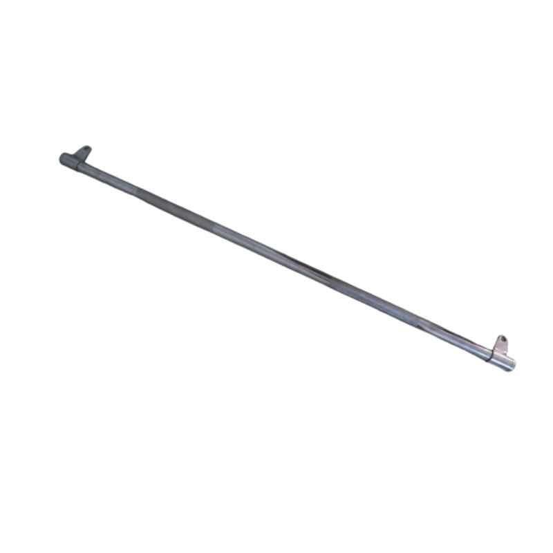 GYM24 Equipment 50 inch Alloy Steel Silver Straight Barbell Rod, GYM-Bar02