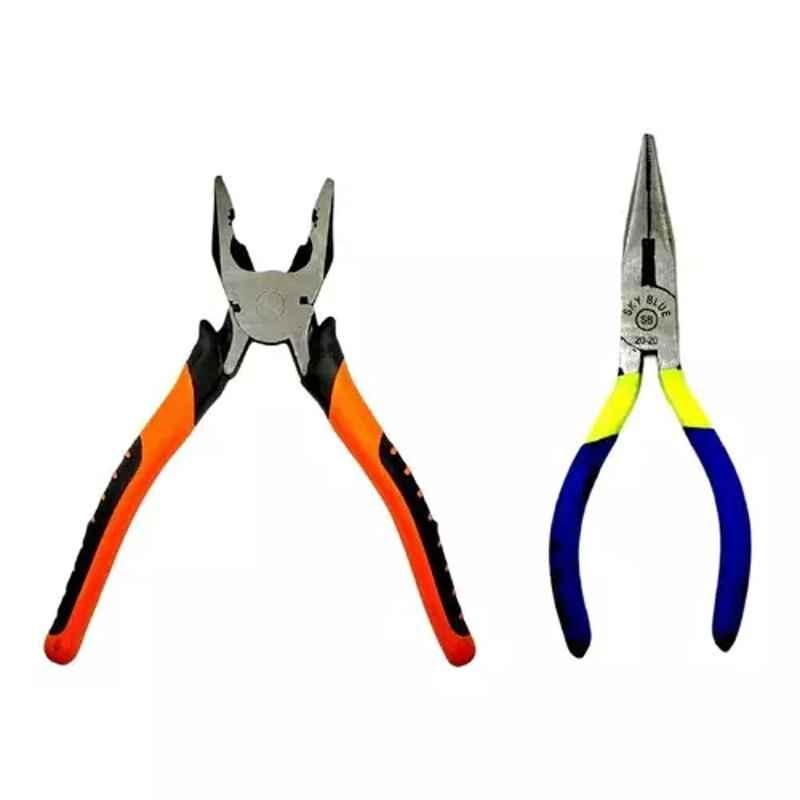 Sky Blue 2 Pcs 7.8 inch Lineman Plier Combo, SBE_PLIER_COMBOS_COMBO_578