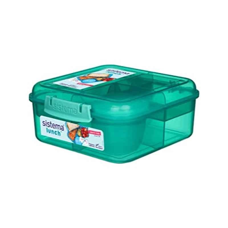 Sistema 1.25L Plastic Green Bento Cube Lunch Box, 41685