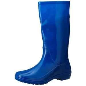 Hillson 101 PVC Plain Toe Blue Safety Gumboots, Size: 6
