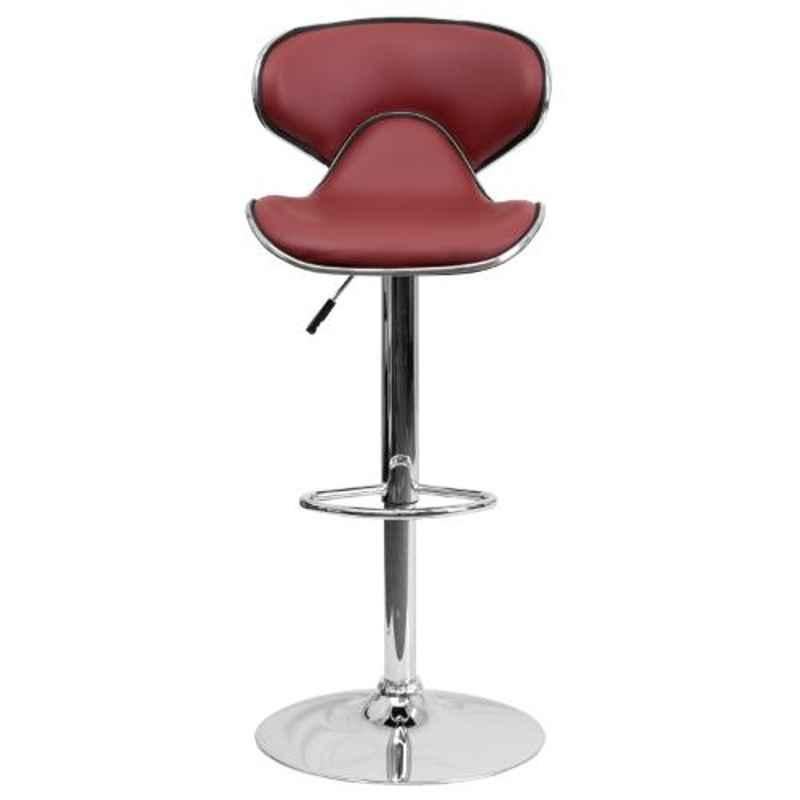 Steel Craft KBSTM06 Maroon Leatherette Upholstery Seat Bar Stool