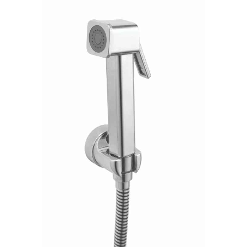 Eauset Allied Brass Chrome Finish Health Faucet with 1m PVC Pipe & Wall Hook, CHF374