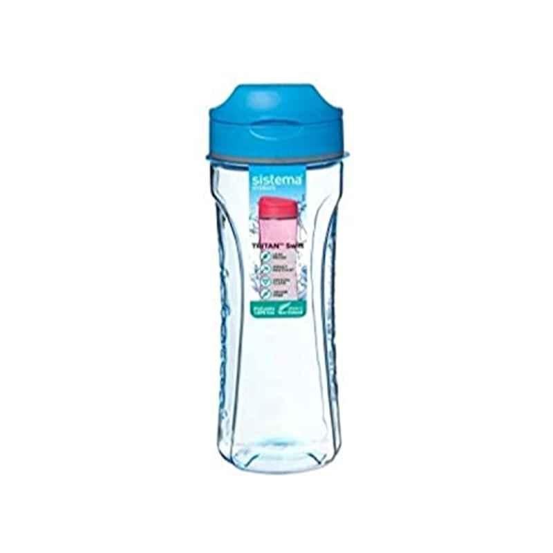 Sistema 600ml Plastic Blue Tritan Swift Bottle