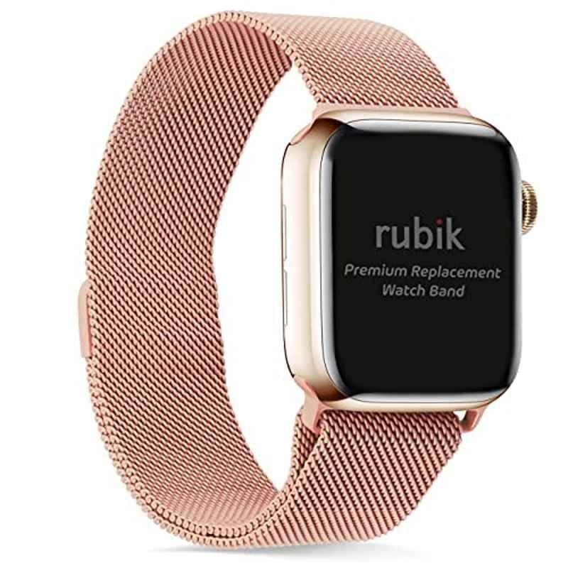 Rubik 41, 40 & 38mm Metal Rose Gold Magnetic Mesh Band