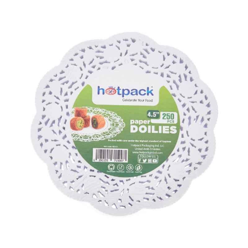 Hotpack 250Pcs 4.5 inch White Round Doilies Set, RD4.5