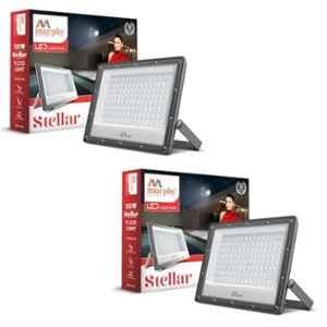 Murphy Stellar 200W 6500K Aluminium Cool White LED Flood Light for Outdoor (Pack of 2)