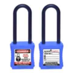 Lukko Safety 76mm Nylon Blue Long Shackle Safety Lockout Padlockwith 2 Keys, LS-LC48