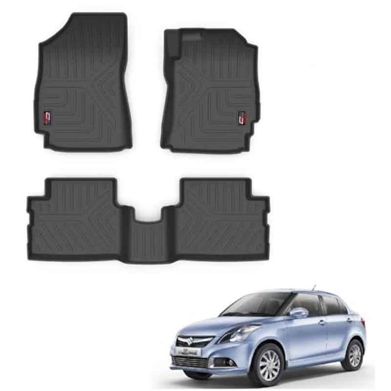 Kozdiko Thermoplastic Polyolefins 3D Life Long Car Floor Mat Set for Maruti Suzuki Dzire Type-2 4011-4016