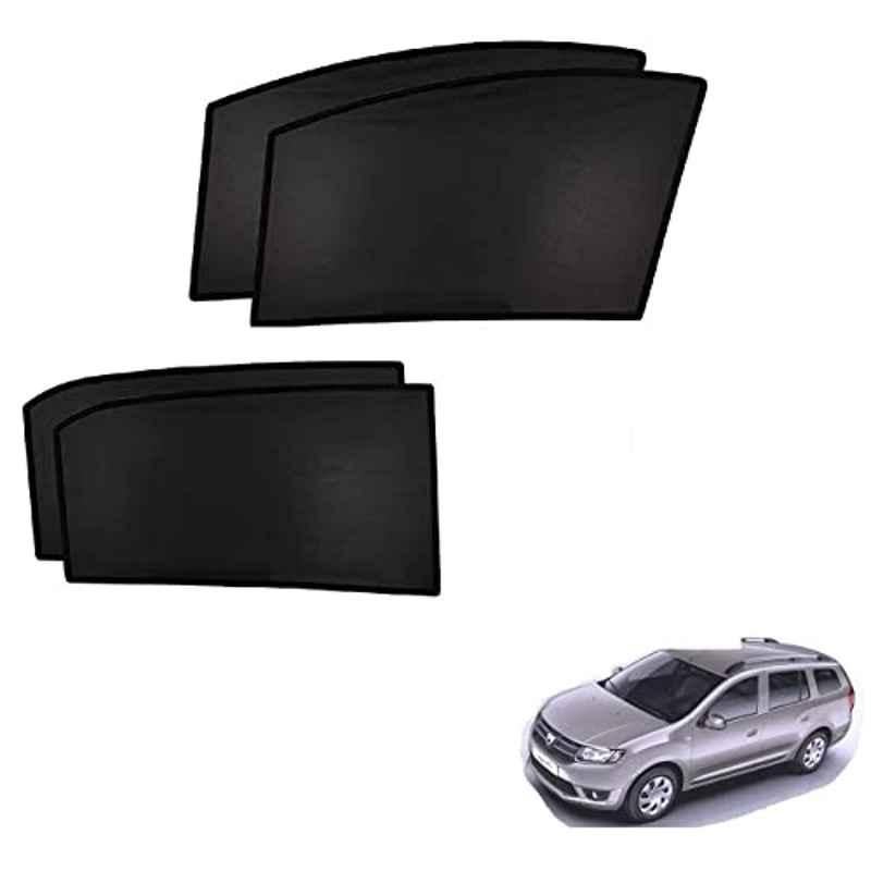 Kozdiko 4 Pcs Custom Fit Non Magnetic Curtains Mesh Car Sun Shade Set for Mahindra Logan