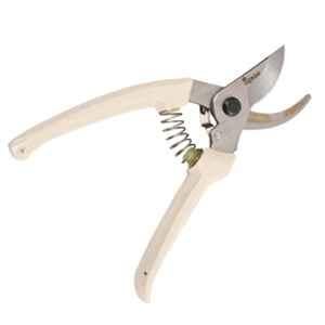 Ugaoo 177mm Alloy Steel White Bypass Pruner with PVC Grip, GTS232