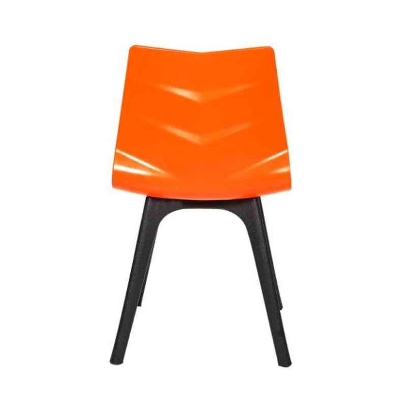 Regent Diamond Shell Plastic Orange Chair