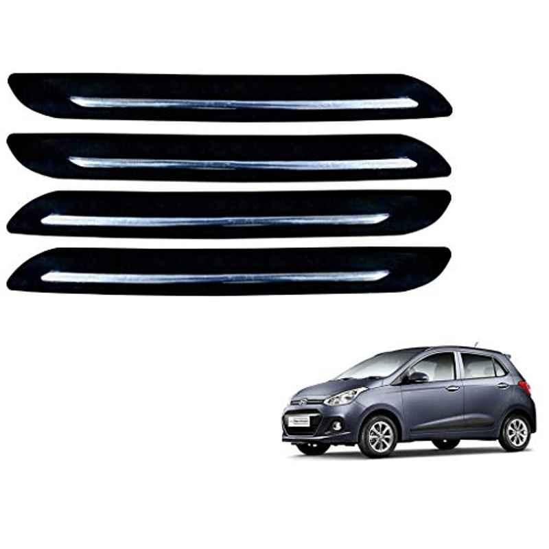Kozdiko 4 Pcs Single Chrome Bumper Protector Set for Hyundai Grand i10
