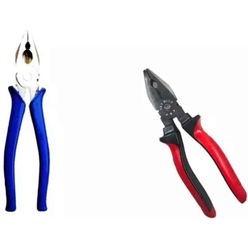 Sky Blue 2 Pcs 7.8 inch Lineman Plier Combo, SBE_PLIER_COMBO_MOD_00228