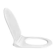 Happy Homes 41x33cm Plastic White Round Commode Seat Cover with Soft Close Mechanism