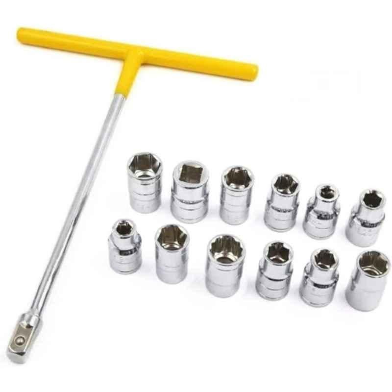 Okasta T Shaped Handle Spanner with 12 Pcs 8-19mm Socket