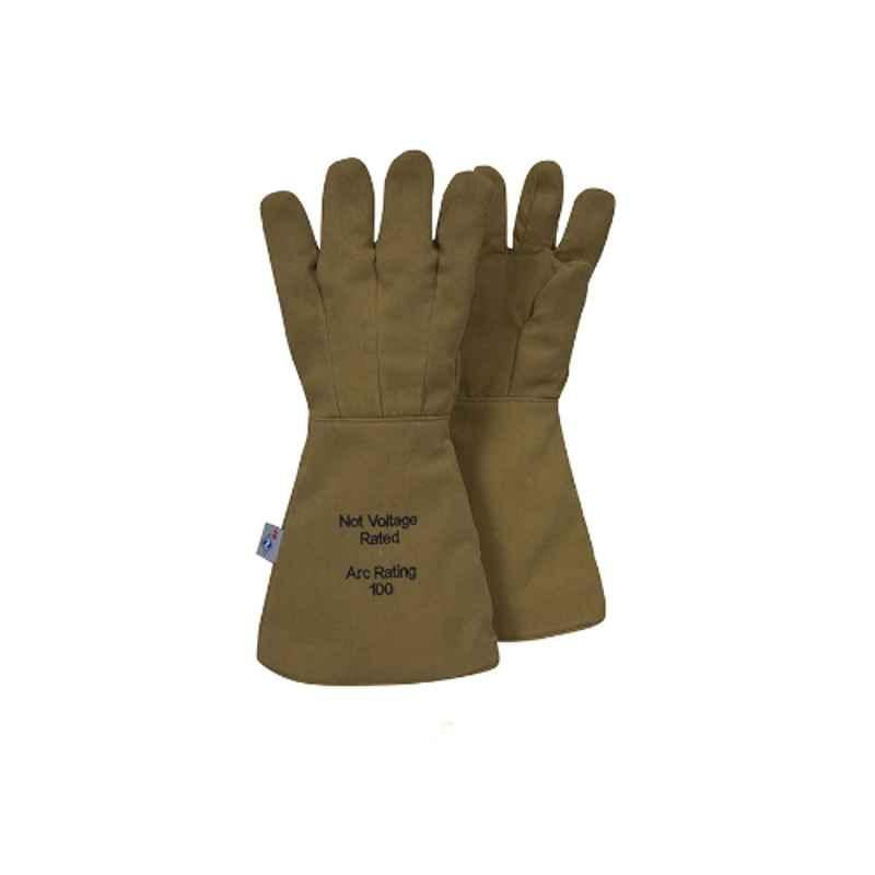 NSA G51KDQE18 100 Cal Arc Rating Guard Kevlar Khaki Gloves, Size: Regular