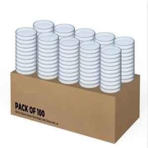 Phoenix 90x15mm Plastic ETO Sterile Petri Dishes with Lids, PP90100 (Pack of 100)