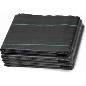 Singhal Premium 1x25m 110 GSM Polypropylene Black Sheet Mat for Garden Weed Control Barrier