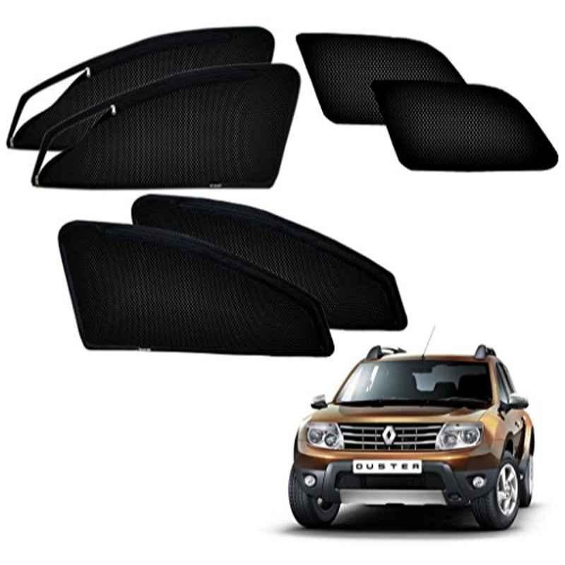 Kozdiko 6 Pcs Polyester Black Car Sun Shades for Renault Duster