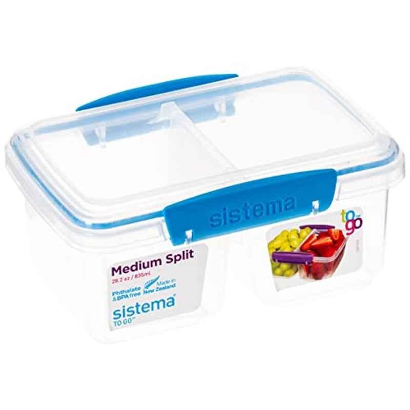 Sistema 835ml Blue Clip Lunch Box, 21620