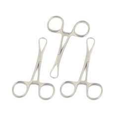 Forgesy 3 Pcs 4.5 inch Stainless Steel Backhaus Towel Forceps Set, GSS085