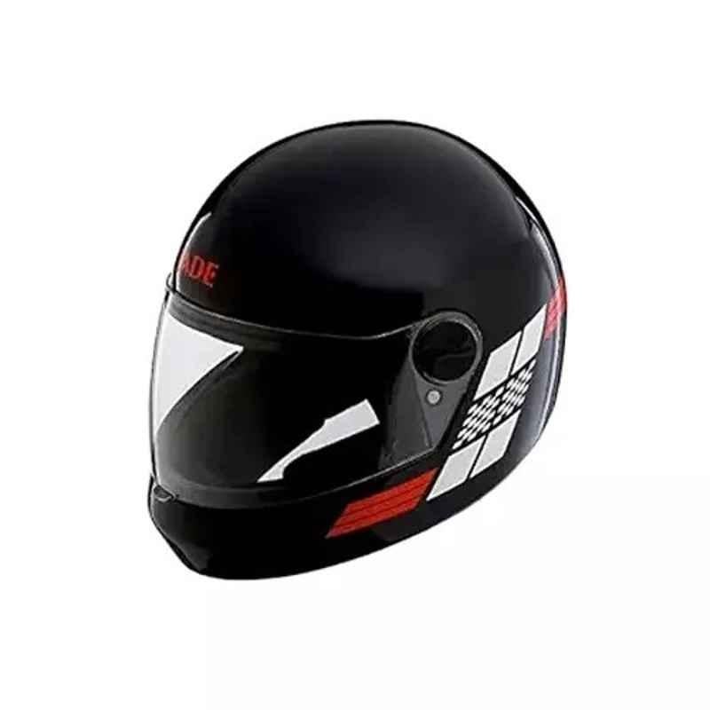 Studds Jade D1 Decor Plastic Black Full Face Helmet, Size: 580 mm