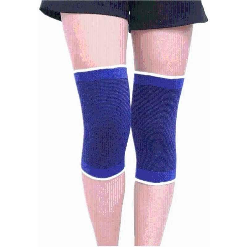 Matrica Elastic Blue Compression Knee Brace Support Sleeve, Size: Free