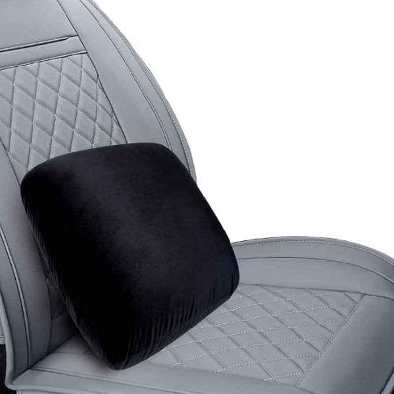 OCPTY Car Seat Cover Stretchy Universal Seat Cushion w/Headrest Cover/Steering Wheel/Shoulder Pads 100% Breathable Automotive Accessories with Durable Washable Polyester for Most Cars Black/Blue 
